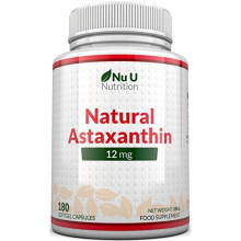 Astaxanthin 5 Oil 12mg 180 Softgels 6 Month Supply Astaxanthin from Nu U Nutrition