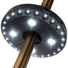 Parasol Light Patio Umbrella Light 3 Brightness Modes Cordless 28 LED Lights at 200 lumens4 x AA Battery OperatedUmbrella Pole Light for Patio
