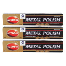 3x Autosol Metal Polish Chrome Shine Metal Polish Chrome Polish 75ml