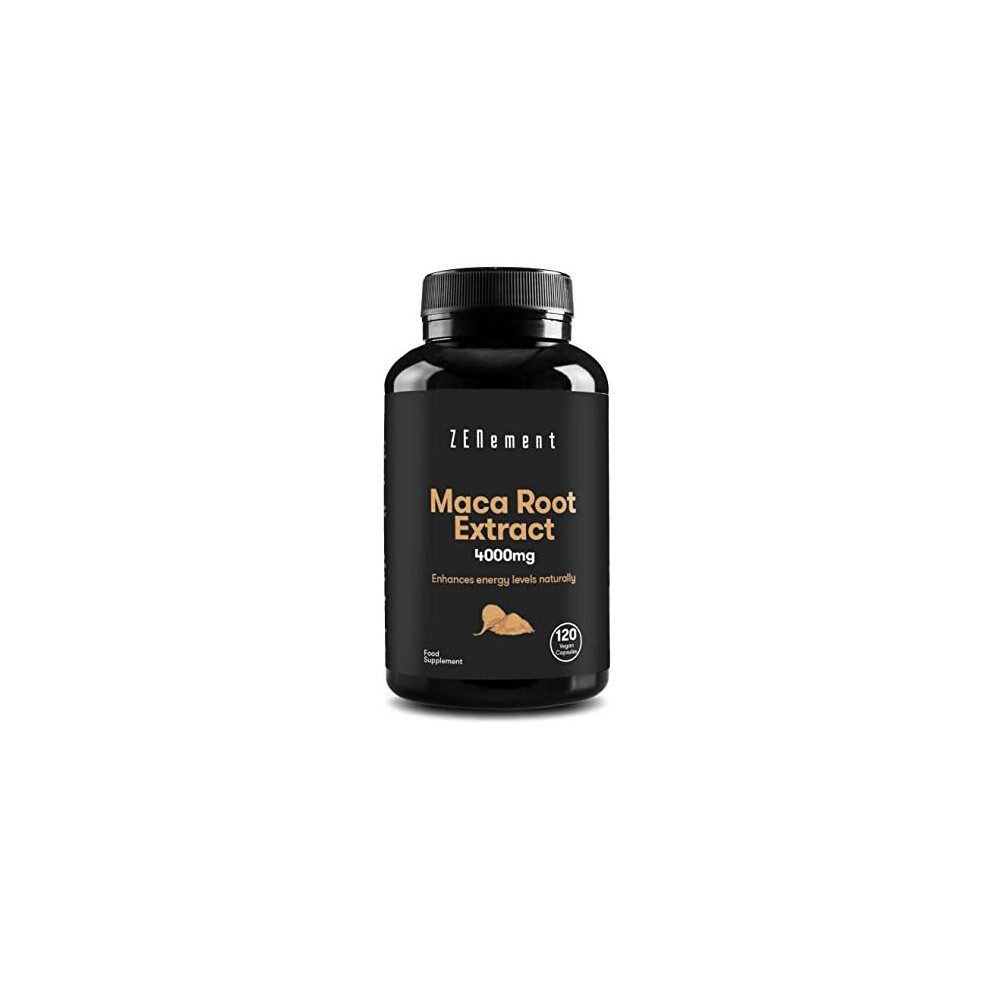 Maca Root Extract 4000mg Highly Concentrated 101 120 Capsules Energy Stamina Memory Immunity and hormonal Balance 100 Natural Ingredients Zenement