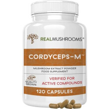 Real Mushrooms, Cordycep-M, Poudre d'Extrait de Champignon, 120 Gélules