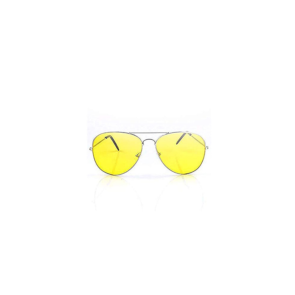 1PCS Anti Glare Yellow Tinted Night Vision Driving Goggles Glasses