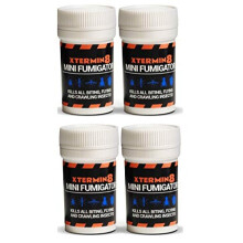 4 x Permethrin Smoke Generators Cat dog Flea Bomb indoor house home fumigation carpet fleas killer