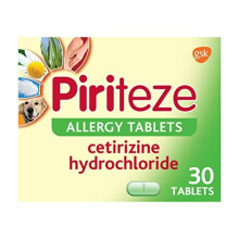 Piriteze Antihistamine Allergy Relief Tablets Cetrizine 30s