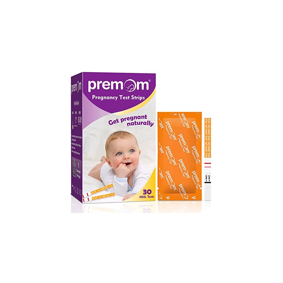 Premom Hcg Pregnancy Test Strips 30 Individually Wrapped Pregnancy Test Kit Powered By Ovulation Predictor Hcg Urine Pregnancy Test Strips In Bulk
