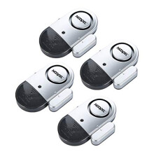Door Window Alarm 4 Pack Noopel Home Security UltraSlim Wireless Magnetic Sensor Burglar Antitheft 120DB Alarm with Batteries included DIY EASY to