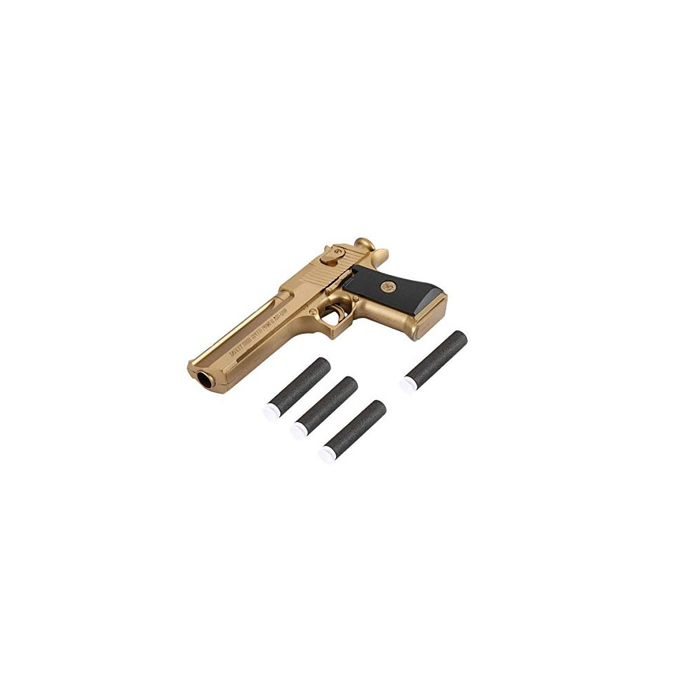 Toy Gun Rubber Bullet Pistol Childens toys gun Gold