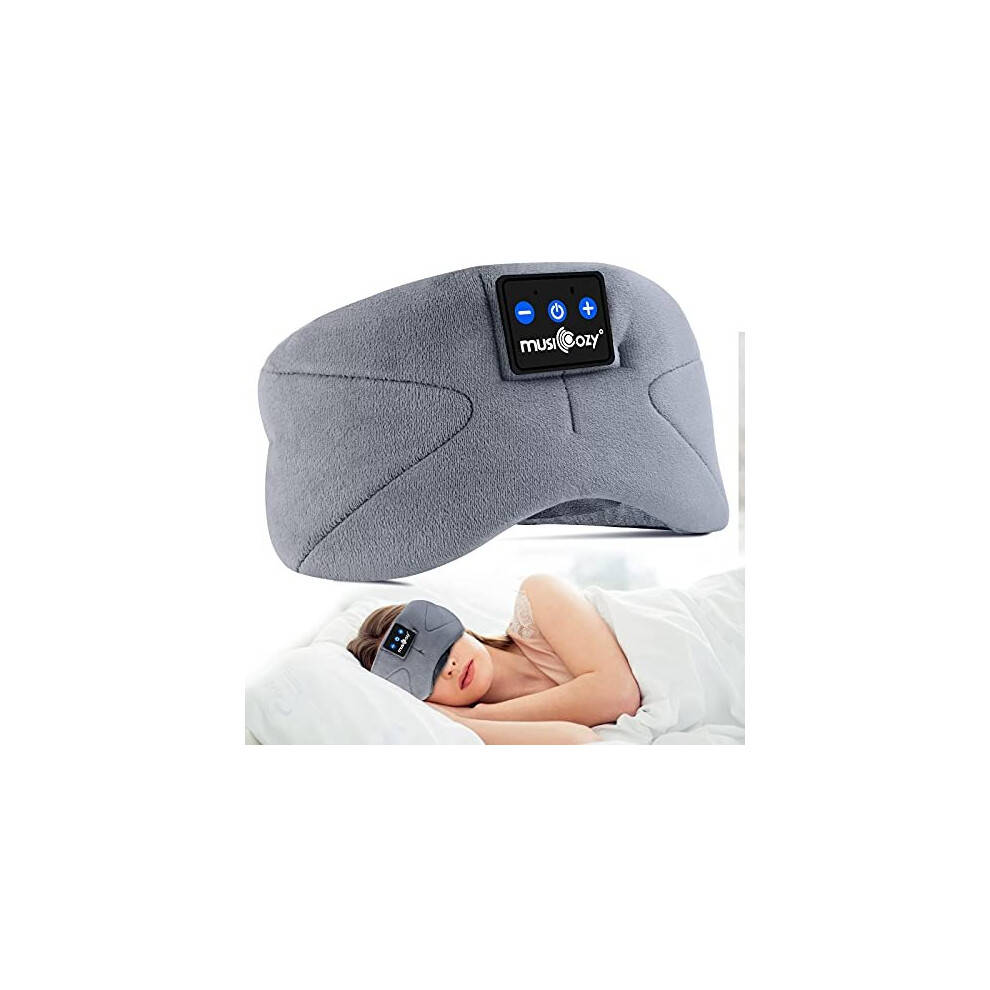 Musicozy Sleep Headphones Bluetooth Eye Mask Sleep Mask With Headphones With Builtin Hd Speaker For Side Sleeperswireless Music Sleeping Headphones