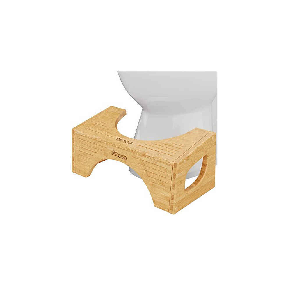 The Original Toilet Stool Bamboo Flip 7 9 Height Brown Squatty Potty