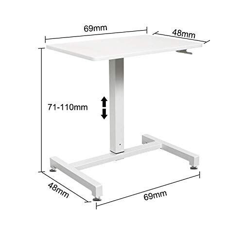 Ρυθμιζόμενο ύψος Χάλυβας ξύλο Λευκό 69CML 48CMW 1105CMH 2
