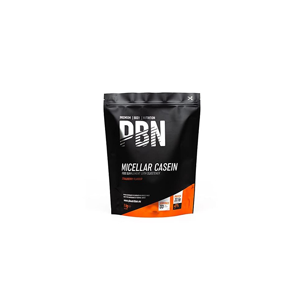 PBN Premium Body Nutrition Micellar Casein Strawberry 1kg Pouch