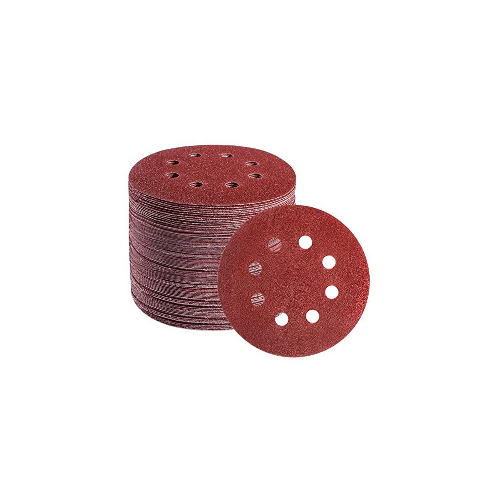 SATC 125mm Sanding Discs 72Pcs Orbital Sander Discs Hook and Loop Sanding Pads for Random Orbital Sander 40 60 80 120 180 240 320 Grits Sanding Discs