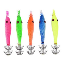 5Pcs Squid Jig Hooks Silicone Artificial Luminous Squid Cuttlefish Sleeve Lure Hook Fishing Accessory Fish Hook