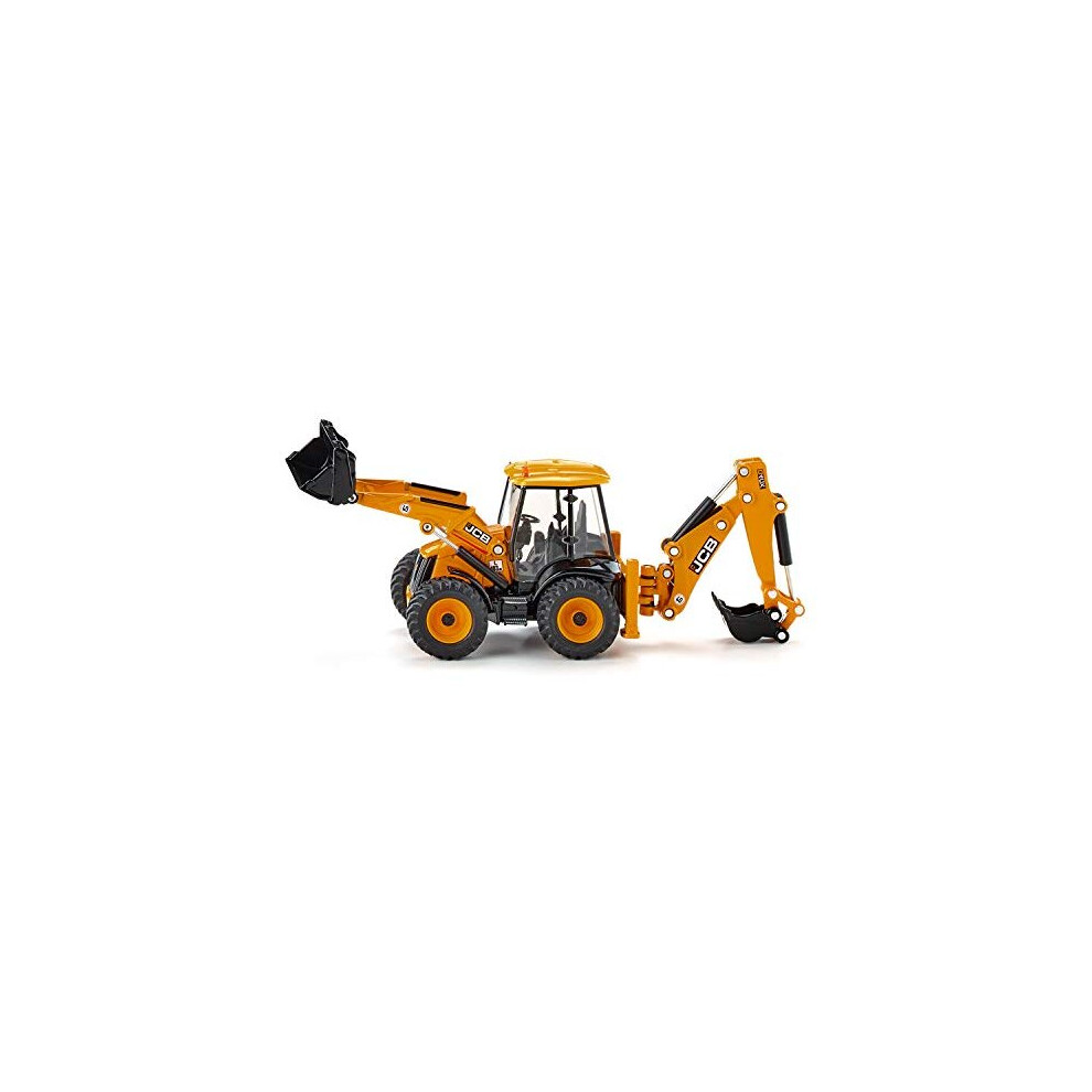 3558 JCB 4CX Backhoe Loader 150 MetalPlastic Yellow Multifunctional Can Be Combined With Siku Models Of The Same Scale