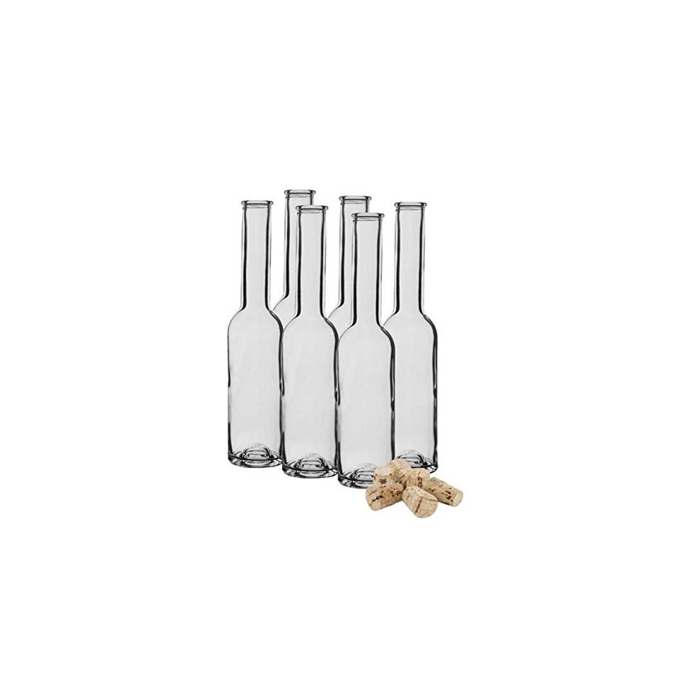 Diah 6X Empty Glass Bottles With Matching Corks 200Ml