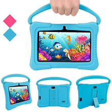 Veidoo 7-Inch Kids Android Tablet, HD Display, 16GB Storage, Expandable to 32GB, WiFi, Dual Cameras, Google Play, Parental Controls, Kid-Proof Case