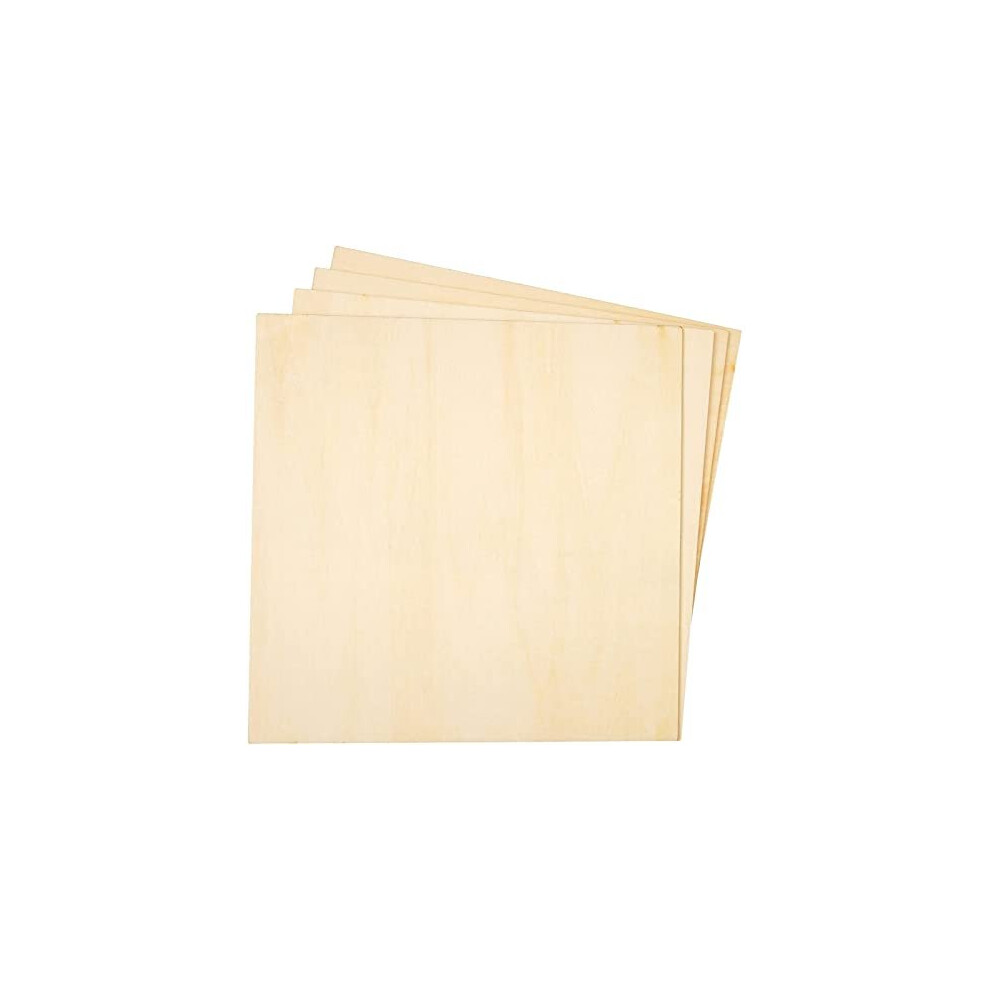 8 Pack Thin 8x8 Wood Squares for DIY Crafts Unfinished 18 Inch Basswood Plywood for Laser Cutting Wood Burning