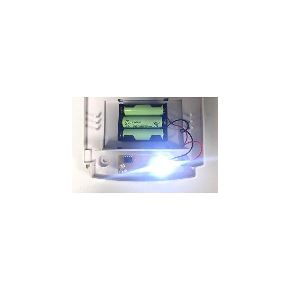 Flasher Led White Or Blue Pcb With Battery Box For Dummy Alarm Siren Security Bell Flash Box 23 Years Battery Life 5060679550041