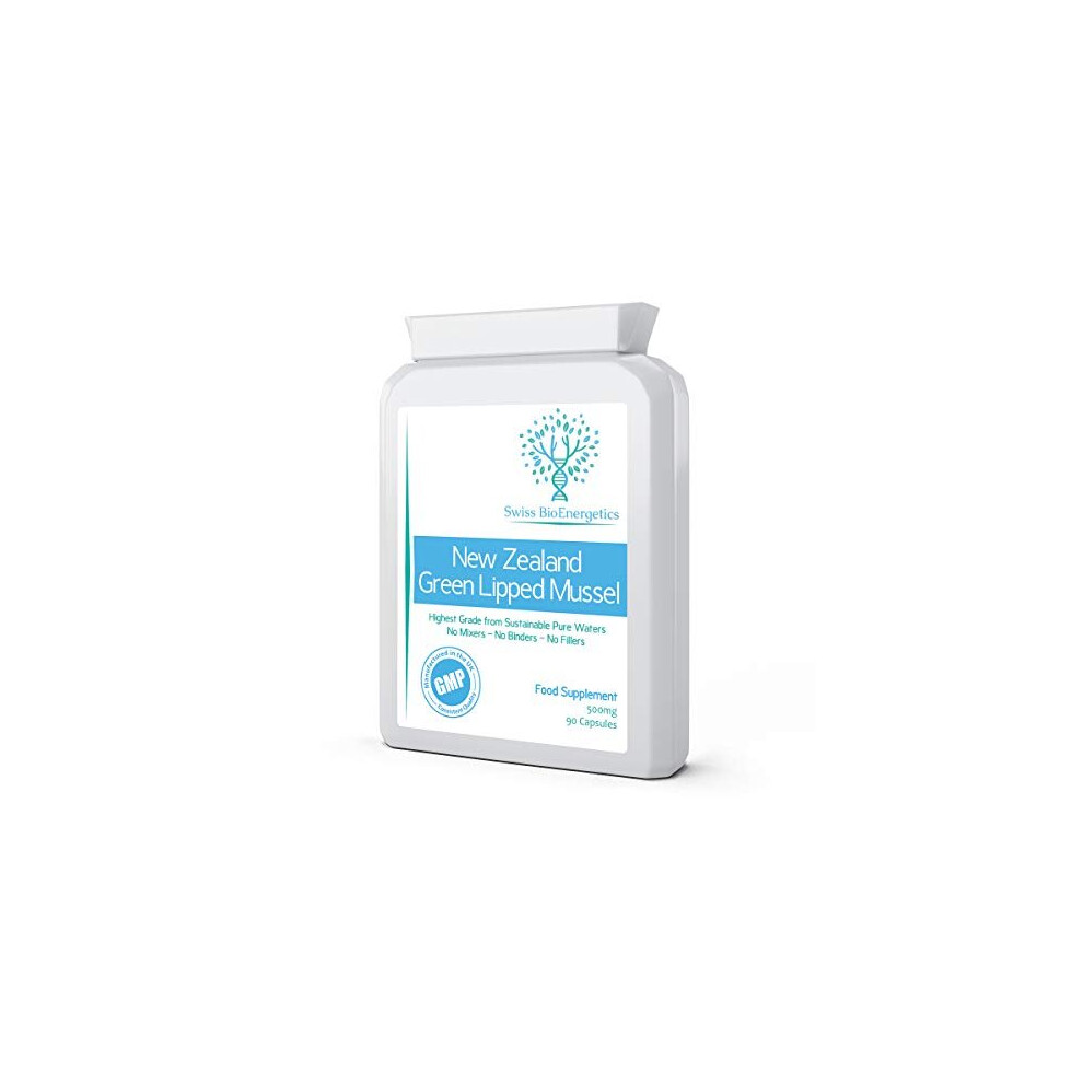 Swiss Bioenergetics Green Lipped Mussel 500Mg 90 Capsules Sustainably Sourced From Pure New Zealand Waters Expertly Extracted Using Co2 No Mixers No Binders No Fillers