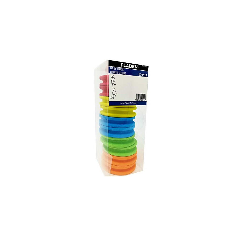 Fishing RIG WINDERS Pack of 10 Quality High Density Foam 64mm x 15mm Assorted Colours to Keep Your Sea and Coarse Fishing Rigs Organised and Tangle