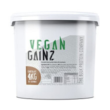 Vegan Gainz Plant-Based Weight Gainer - 4kg Tub, 32 Servings, 30g Protein/Serving, Chocolate Flavor