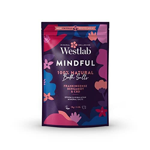 Mindful Epsom Himalayan Salts with Frankincense Bergamot 1 kg White