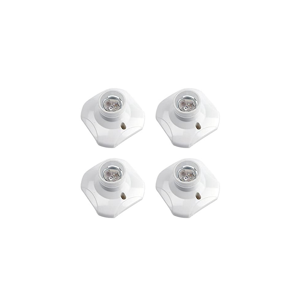 E27 Screw Light Bulb Socket Holder E27 Lamp Holder Base Edison Screw E27 Wall Socket AC 220250V Ceiling Light Fitting White 4pcs