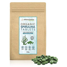 500G Organic SPIRULINA Tablets 1000 x 500mg Natural Dietary Food Supplement Premium Quality NonGMO Vegan Detox Superfood Rich in Protein Vitamins
