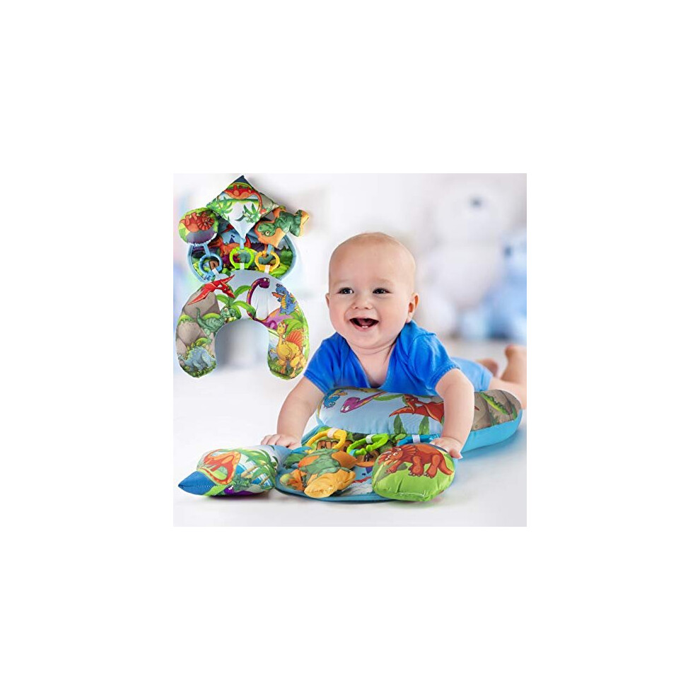 DinosaurThemed Tummy Time Cushion Soft Baby Pillow Playset