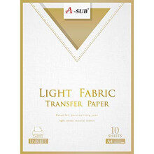 Inkjet Iron On T Shirt Transfer Paper for Light Fabrics 10 Sheets A4 Print Your own DIY Shirts for Christmas Anniversaries Birthdays and Parties