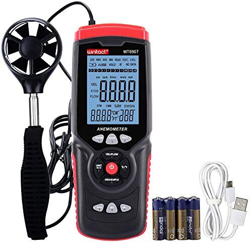 Weather Station Anemometer Wind Speed Meter Data Logger with Wind Direction Wind Volume Temperature Humidity and PC Software