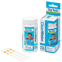 Clear water Hot Tub Pool and Spa Test Strips x 50 3 in 1 Measures Chlorine PH and Total Alkalinit Pack of 1 50 Strips