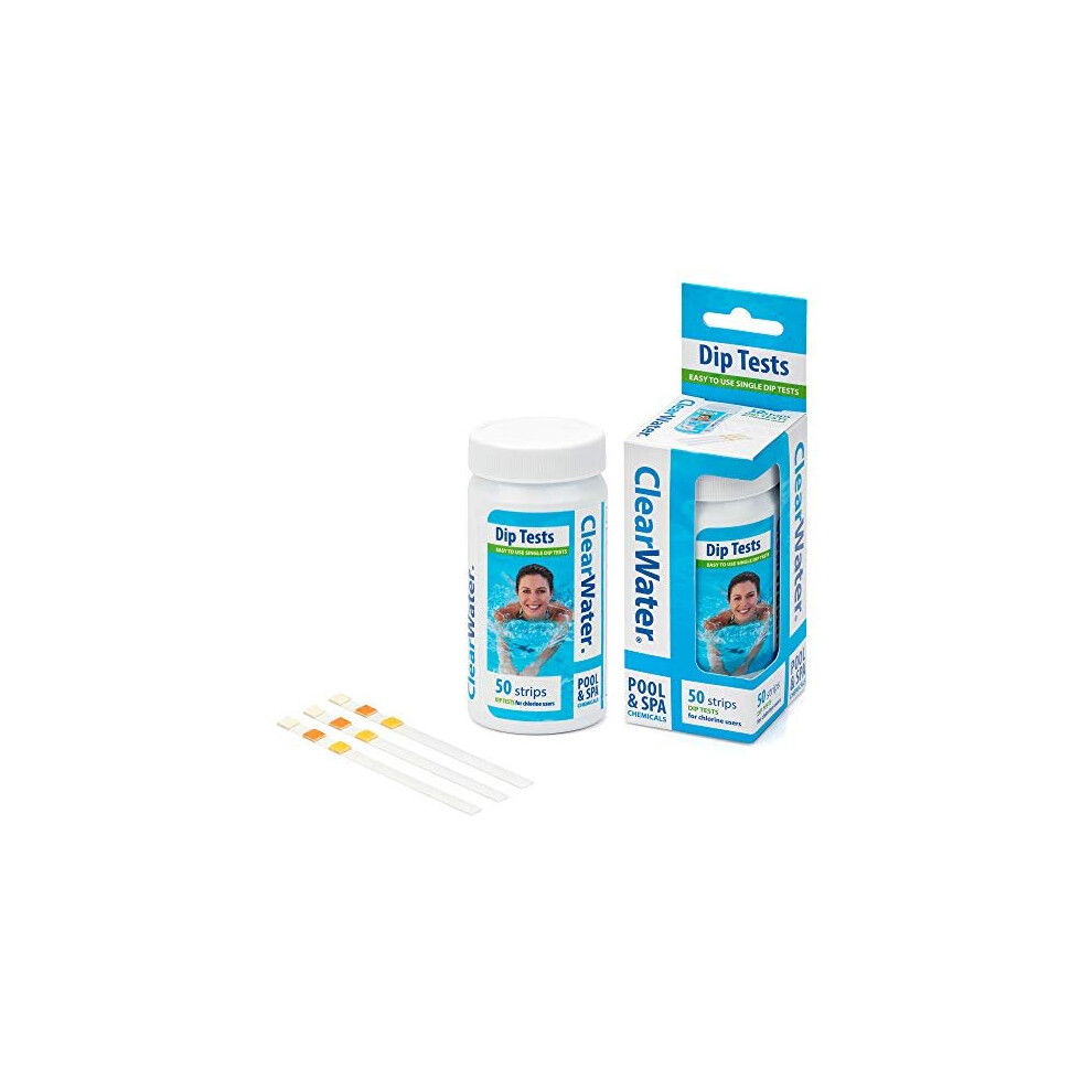 Clear water Hot Tub Pool and Spa Test Strips x 50 3 in 1 Measures Chlorine PH and Total Alkalinit Pack of 1 50 Strips