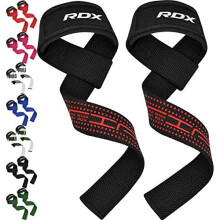 RDX 60 cm vektløftingsstroppene med antiskli grep, Grip Flex-gummi, 5 mm neopren håndleddstøtte, for tungt markløft og Powerlifting