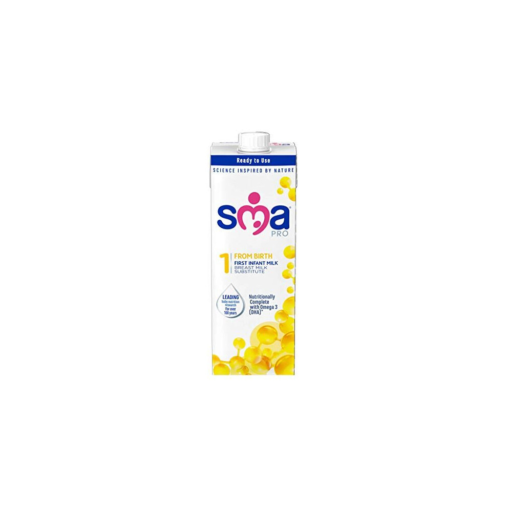 Sma Pro First Infant Baby Milk From Birth Ready To Drink 1 Litre Pack Of 6