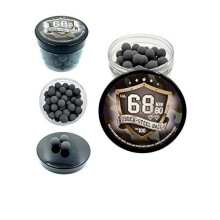 100 x Premium Hard Mix Rubber Steel Balls Paintballs Reballs for Shooting Training Self and Home Defense Pistols in 68 caliber