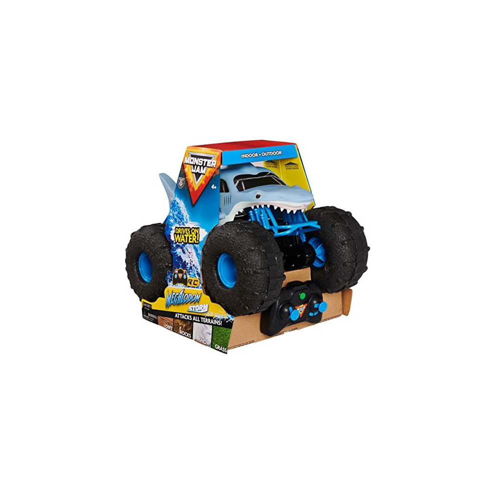 Official Megalodon STORM AllTerrain Remote Control Monster Truck 115 Scale Grey 