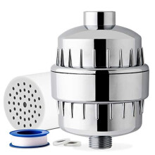 SF2S 15 Stage Duschfilter HochleistungsDuschwasserfilter Wasserenthrter UniversalDuschkopffilter mit austauschbaren Kartuschen fr hartes Wasser