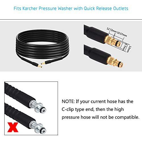 8M High Pressure Replacement Hose for Karcher K2 K3 K4 K5 K6 K7Quick Connect System 1