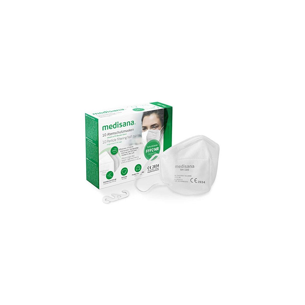 FFP2 respirator dust mask respiratory mask RM 100 dust protection mask mouth protection mask 10 pieces individually packed in PE bag with clip