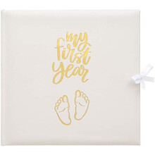 Babys My First Year Record Log Book to Commemorate Birth Through Their First Year on Earth White