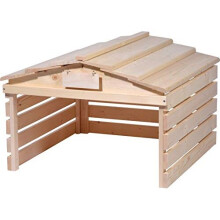 56194e Robotic Lawnmower Garage with Removable Roof Lawn Robot Shelter Solid Wood Lawnmower Garage Automower Canopy 785 x 74 x 525 cm Natural