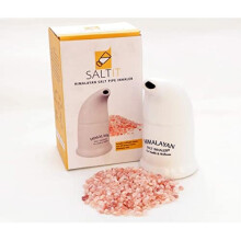 Original Himalayan Salt Pipe Inhaler with 100 Natural Himalayan Pink Salt Crystals Standard Size Compact Design Refillable Additive Free CE Certified