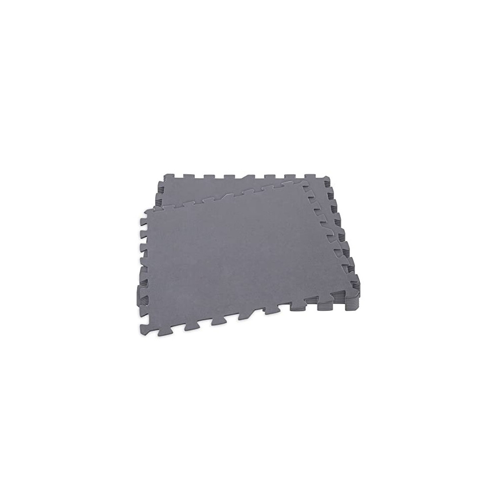 Floor Protector EVA Floor Protector 8 Pieces 50 x 50 cm 190 cm Puzzle Carpet Garden Protector Waterproof Quick Drying Grey
