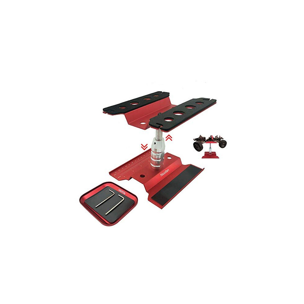 Rc Car Work Stand Aluminum Repair Workstation 360 Degree Rotation Lift Lower Wscrew Tray For 18 110 112 116 Scale Traxxas Trx4 Axial Arrma Redcat Losi 8112221836916