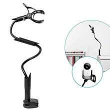 Twist Black Universal Baby Monitor Holder Secure with Straps Clamp to Furniture No Drilling Required Flexible Baby Camera Mount Baby Monitor Shelf