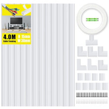 Cable Tidy Cable Trunking Longer Cable Channel Self Adhesive Wire Trunking Kit Wire Tidy for Wall White Trunking for TV Cables Perfect Cable