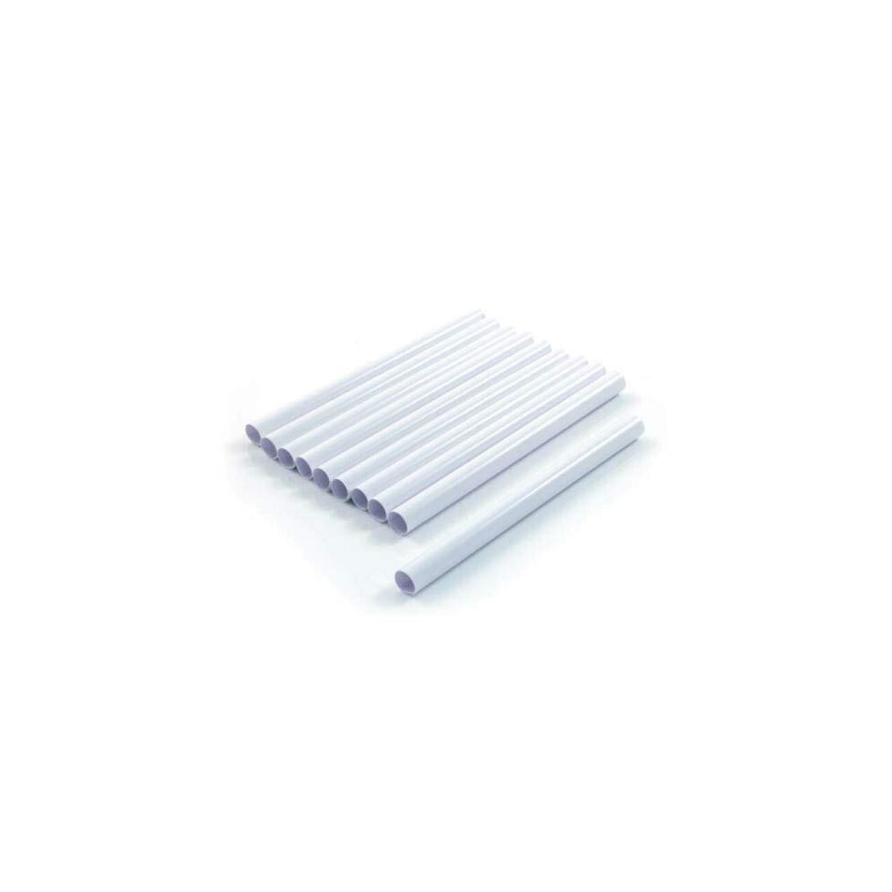 8 x Radiator White Sleeves Pipe Covers 15mm x 195cm Citystores