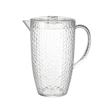 Bello Dimple Clear Plastic Reusable 2 Litre Picnic Water Jug Pitcher with Lid