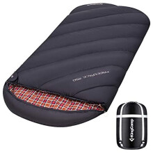 XL Wide Sleeping Bag for Adult 23 Season Flannel Liner Large Plus Size Single Warm Waterproof Lightweight for Camping Hiking Backpacking Outdoor with